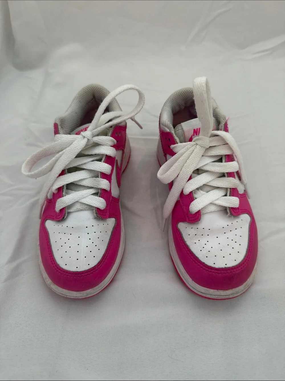 Nike Dunk Kids Pink and White Low-Top Sneakers
